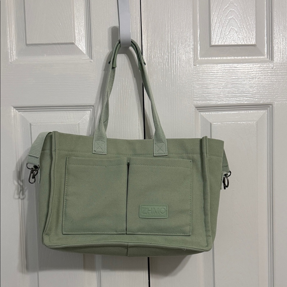 Green Canvas Tote Bag